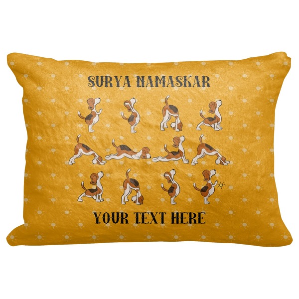 Custom Yoga Dogs Sun Salutations Decorative Baby Pillowcase - 16"x12" (Personalized)