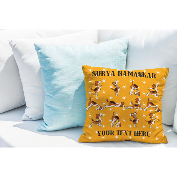 Yoga Dogs Sun Salutations Decorative Pillow Case - LIFESTYLE 2