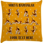 Yoga Dogs Sun Salutations Decorative Pillow Case (Personalized)