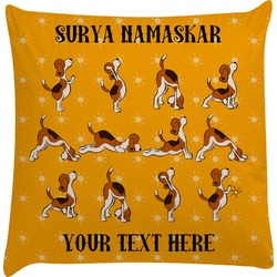 Yoga Dogs Sun Salutations Decorative Pillow Case (Personalized)