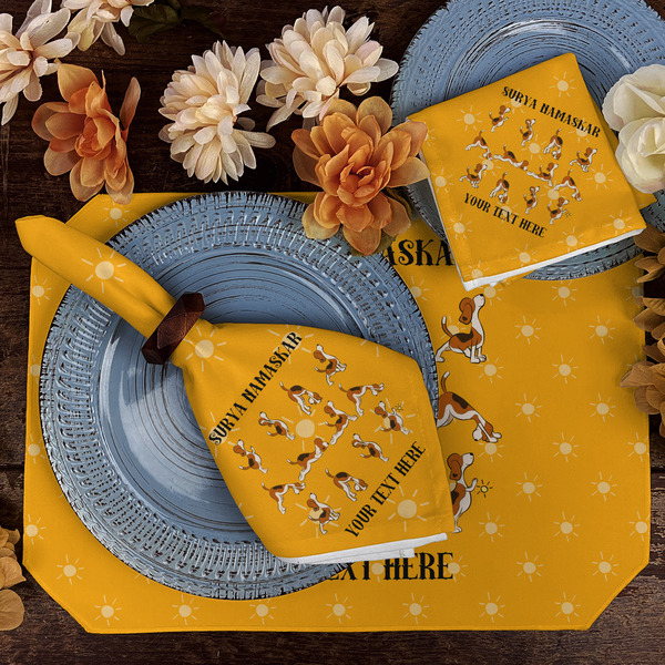 Yoga Dogs Sun Salutations Dining Set