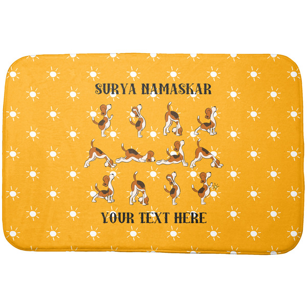 Custom Yoga Dogs Sun Salutations Dish Drying Mat (Personalized)