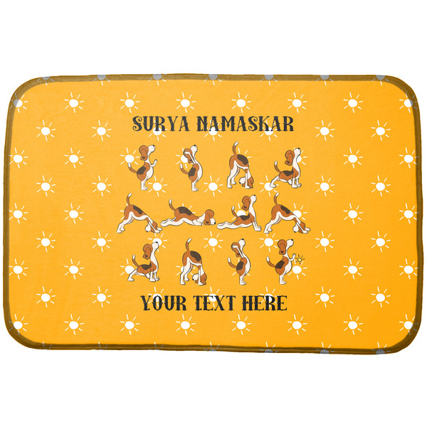 Custom Yoga Dogs Sun Salutations Dish Drying Mat (Personalized)