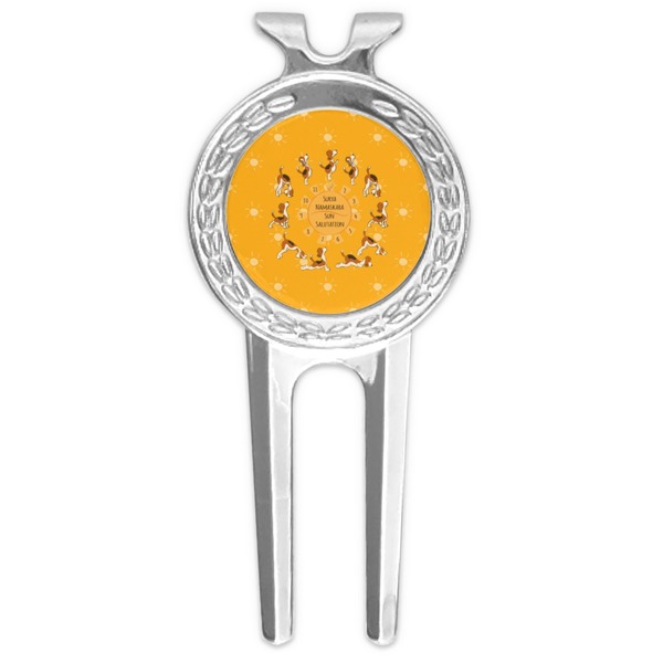 Custom Yoga Dogs Sun Salutations Golf Divot Tool & Ball Marker