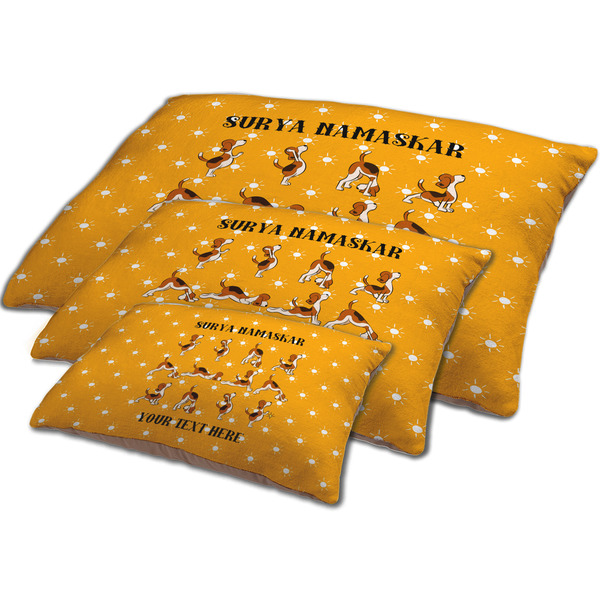 Yoga Dogs Sun Salutations Dog Beds - MAIN (sm, med, lrg)
