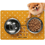 Yoga Dogs Sun Salutations Dog Food Mat - Small w/ Name or Text