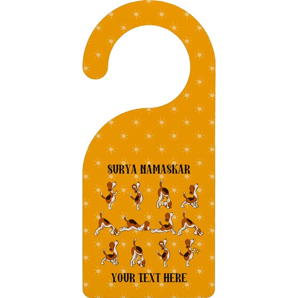 Custom Yoga Dogs Sun Salutations Door Hanger (Personalized)
