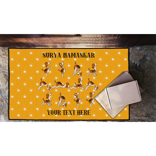 Yoga Dogs Sun Salutations Door Mat - LIFESTYLE (Lrg)