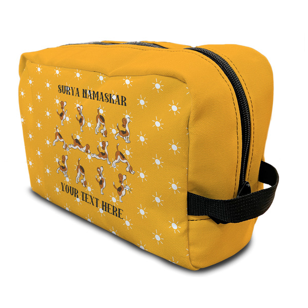 Custom Yoga Dogs Sun Salutations Toiletry Bag / Dopp Kit (Personalized)