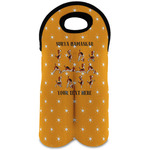 Yoga Dogs Sun Salutations Wine Tote Bag (2 Bottles) (Personalized)