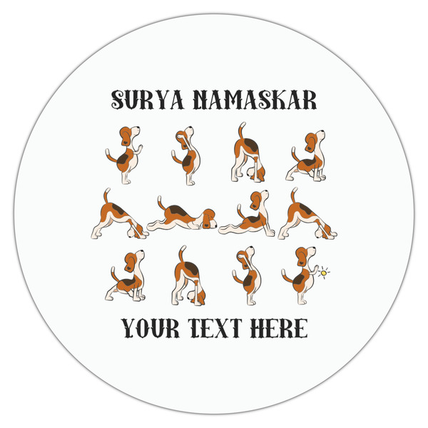Yoga Dogs Sun Salutations Drink Topper - Large - Single