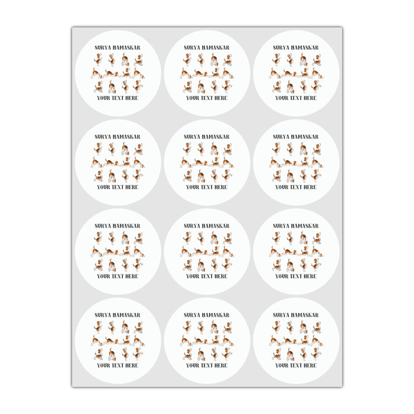 Yoga Dogs Sun Salutations Drink Topper - Small - Set of 12