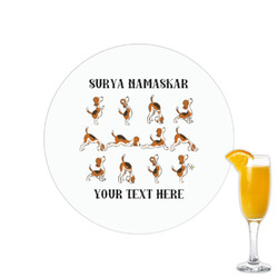 Yoga Dogs Sun Salutations Printed Drink Topper - 2.15" (Personalized)