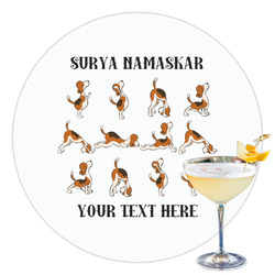 Yoga Dogs Sun Salutations Printed Drink Topper - 3.5" (Personalized)
