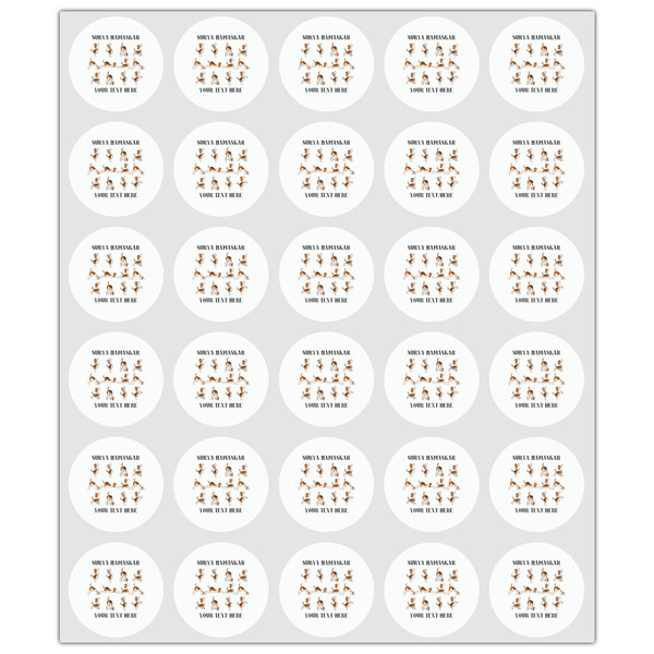 Yoga Dogs Sun Salutations Drink Topper - XSmall - Set of 30