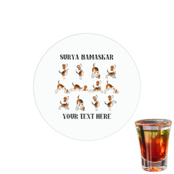 Yoga Dogs Sun Salutations Printed Drink Topper - 1.5" (Personalized)