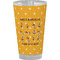 Yoga Dogs Sun Salutations Pint Glass - Full Color - Front View