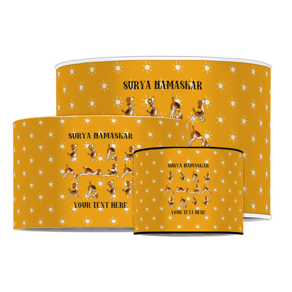 Yoga Dogs Sun Salutations Drum Lampshades - MAIN
