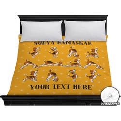 Yoga Dogs Sun Salutations Duvet Cover - King (Personalized)