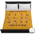 Yoga Dogs Sun Salutations Duvet Cover - Full / Queen (Personalized)