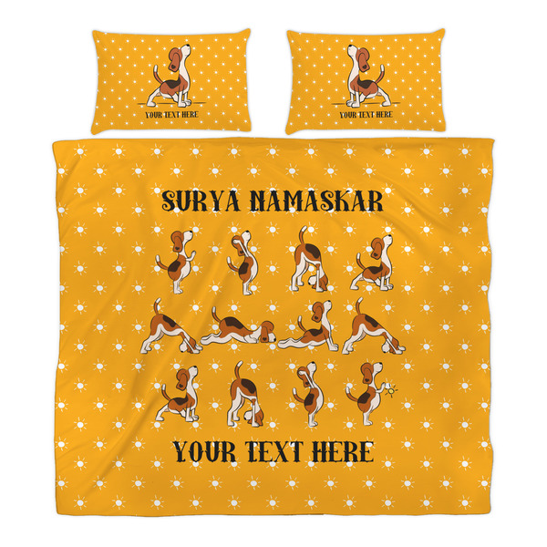 Yoga Dogs Sun Salutations Duvet Cover Set - King - Alt Approval