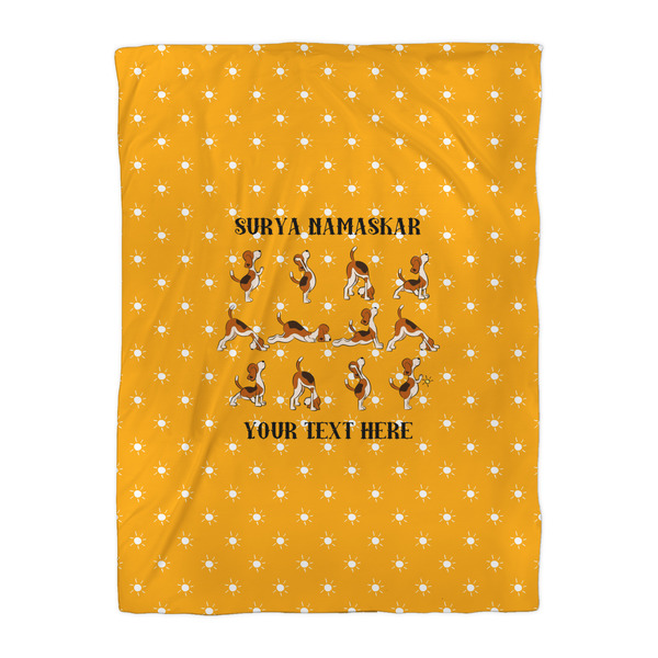 Yoga Dogs Sun Salutations Duvet Cover - Twin XL - Front
