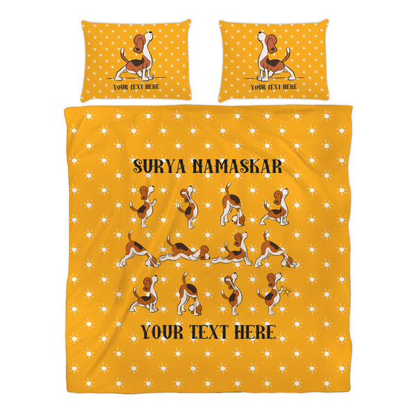 Yoga Dogs Sun Salutations Duvet cover Set - Queen - Alt Approval