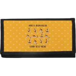 Yoga Dogs Sun Salutations Canvas Checkbook Cover (Personalized)