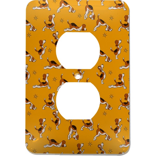 Custom Yoga Dogs Sun Salutations Electric Outlet Plate