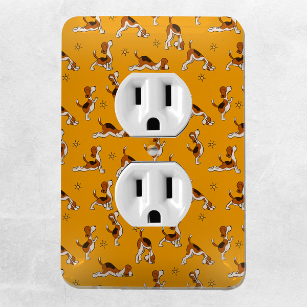 Yoga Dogs Sun Salutations Electric Outlet Plate - LIFESTYLE