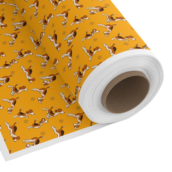 Custom Yoga Dogs Sun Salutations Fabric by the Yard - Copeland Faux Linen