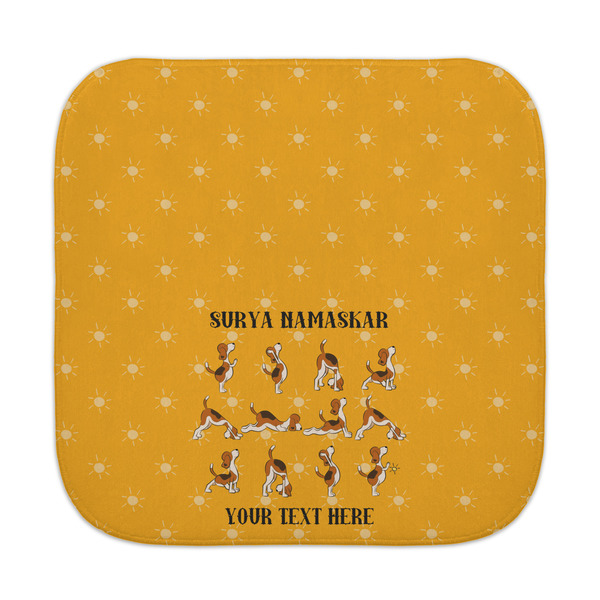 Custom Yoga Dogs Sun Salutations Face Towel (Personalized)