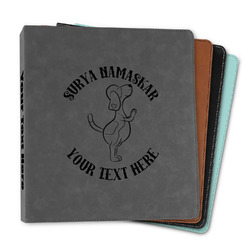 Yoga Dogs Sun Salutations Leather Binder - 1" (Personalized)