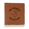 Yoga Dogs Sun Salutations Leather Binder - 1" - Rawhide - Front View
