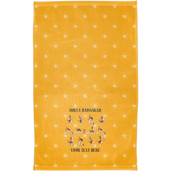 Yoga Dogs Sun Salutations Finger Tip Towel - Full View