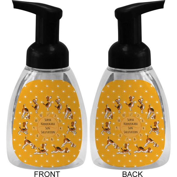 Yoga Dogs Sun Salutations Foam Soap Bottle (Front & Back)