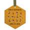 Yoga Dogs Sun Salutations Frosted Glass Ornament - Hexagon