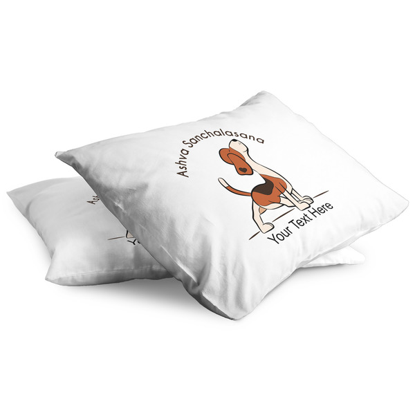 Yoga Dogs Sun Salutations Full Pillow Case - TWO (partial print)