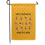 Yoga Dogs Sun Salutations Small Garden Flag - Single Sided w/ Name or Text