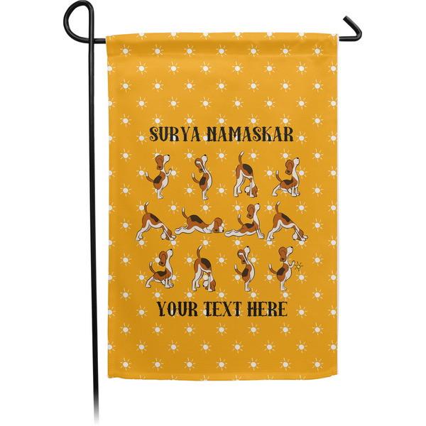 Custom Yoga Dogs Sun Salutations Small Garden Flag - Single Sided w/ Name or Text