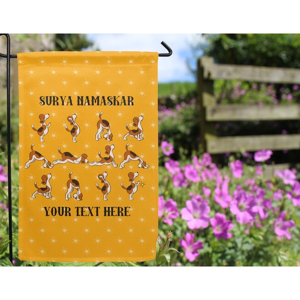 Yoga Dogs Sun Salutations Garden Flag - Outside In Flowers