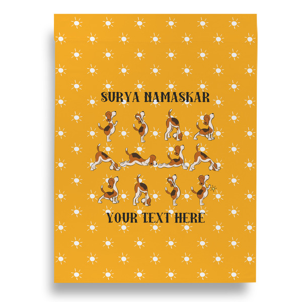 Yoga Dogs Sun Salutations Garden Flags - Large - Single Sided - FRONT