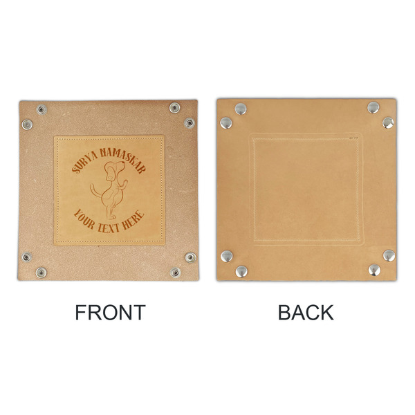 Yoga Dogs Sun Salutations Genuine Leather Valet Trays - APPROVAL
