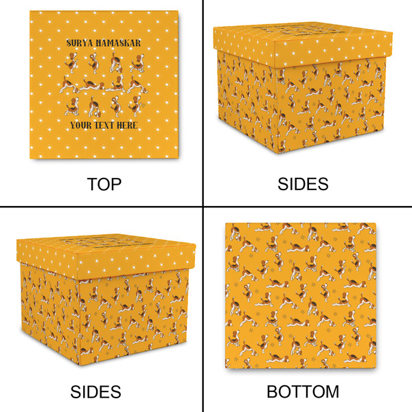 Yoga Dogs Sun Salutations Gift Boxes with Lid - Canvas Wrapped - Large - Approval