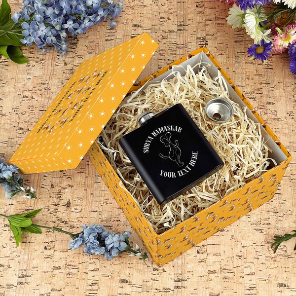 Yoga Dogs Sun Salutations Gift Boxes with Lid - Canvas Wrapped - Large - In Context