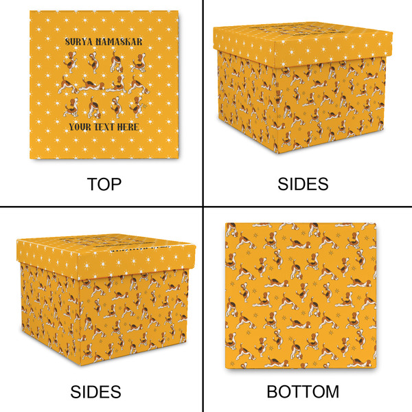 Yoga Dogs Sun Salutations Gift Boxes with Lid - Canvas Wrapped - XX-Large - Approval