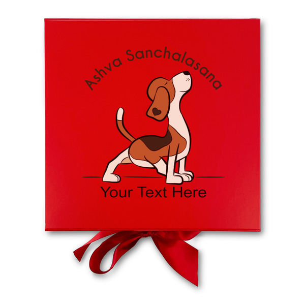 Yoga Dogs Sun Salutations Gift Boxes with Magnetic Lid - Red - Approval