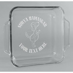 Yoga Dogs Sun Salutations Glass Cake Dish - 8in x 8in (Personalized)