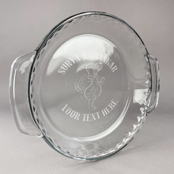 Yoga Dogs Sun Salutations Glass Pie Dish - 9.5in Round (Personalized)