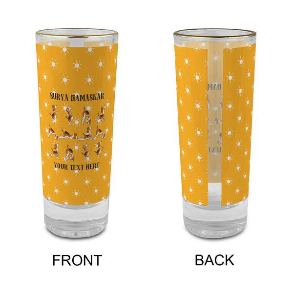 Yoga Dogs Sun Salutations Glass Shot Glass - 2 oz - Single - APPROVAL